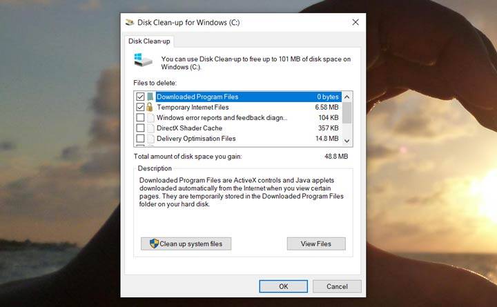 حذف فایل های قدیمی بروزرسانی ویندوز توسط Disk Cleanup - 1