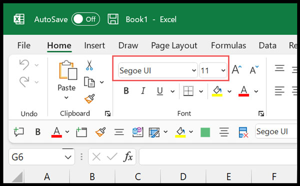 نحوه تغییر فونت و سایز پیش فرض در مایکروسافت اکسل (Microsoft Excel) - 7