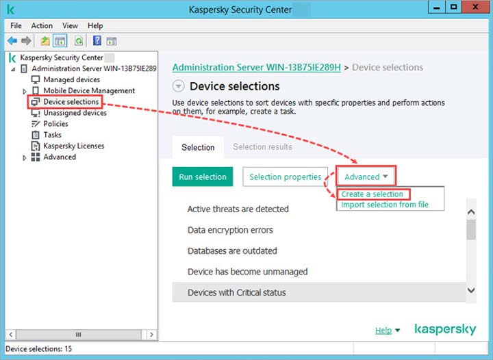 دریافت لیست پچ‌های نصب شده در شبکه در مدیریت پچ های خصوصی در آنتی ویروس کسپرسکی تحت شبکه (Kaspersky Endpoint Security) - 4